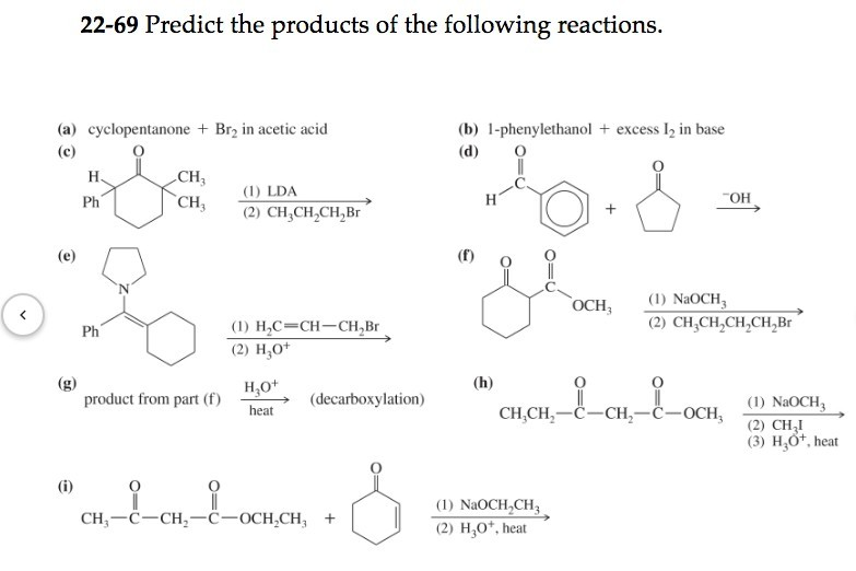 Solved 22-69 Predict the products of the following | Chegg.com