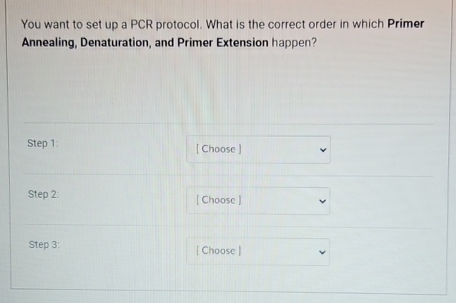 Solved You want to set up a PCR protocol. What is the | Chegg.com