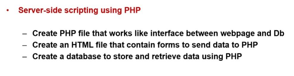 Solved Server-side scripting using PHP Create PHP file that | Chegg.com