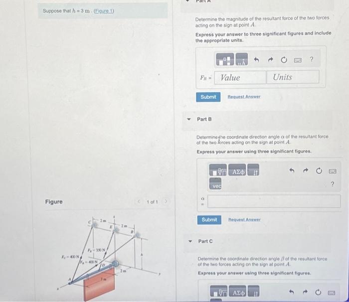 Suppose that h = 3 m. (Figure 1) Figure 2m F-350 N | Chegg.com