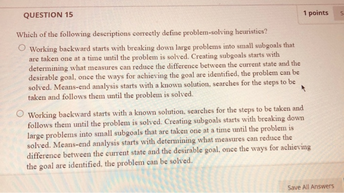 Solved S QUESTION 15 1 points Which of the following | Chegg.com