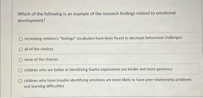 Solved Which of the following is an example of the research | Chegg.com
