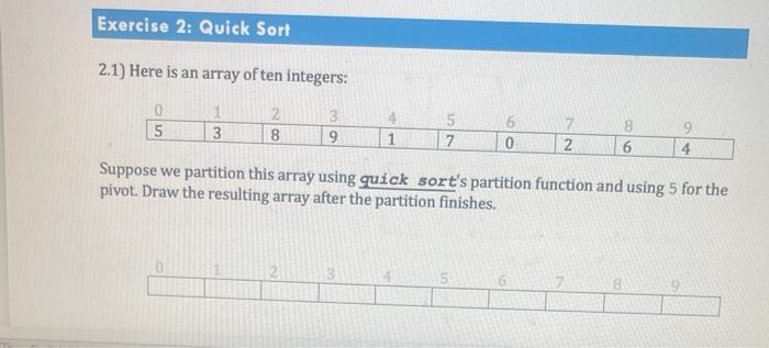 Solved Exercise 1: Merge Sort 1.1) Given the following array | Chegg.com