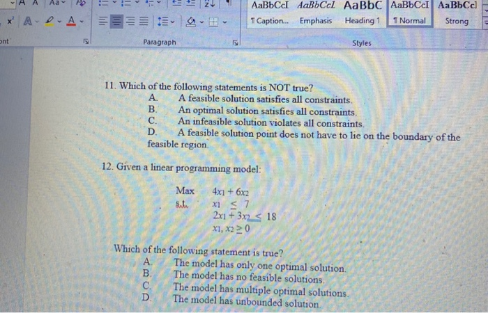 Solved - 1 Caption... Emphasis Heading 1 1 Normal Strong | Chegg.com