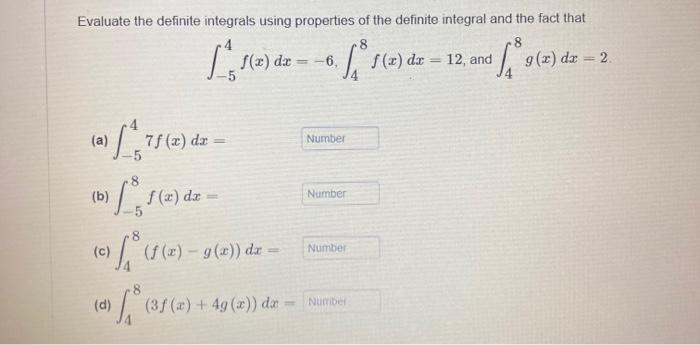 Solved Evaluate the definite integrals using properties of | Chegg.com