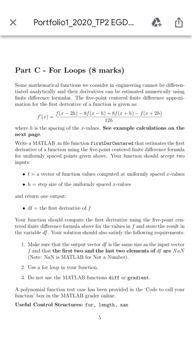 can you please help me to solve this matlab problem ? | Chegg.com