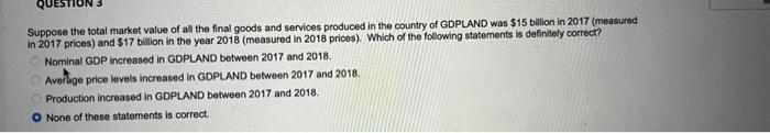 Solved Suppose the total market value of all the final goods | Chegg.com