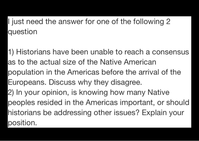 Solved I just need the answer for one of the following 2 | Chegg.com