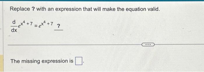 Solved Replace ? with an expression that will make the | Chegg.com