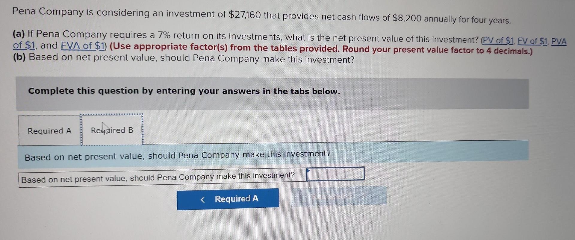 solved-pena-company-is-considering-an-investment-of-27-160-chegg