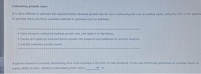 Solved The Cost Of Equity Using The CAPM Approach The | Chegg.com