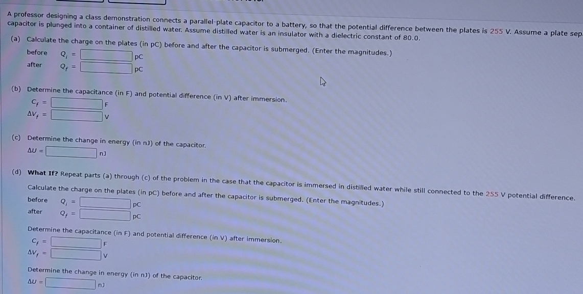 Solved A professor designing a class demonstration connects | Chegg.com