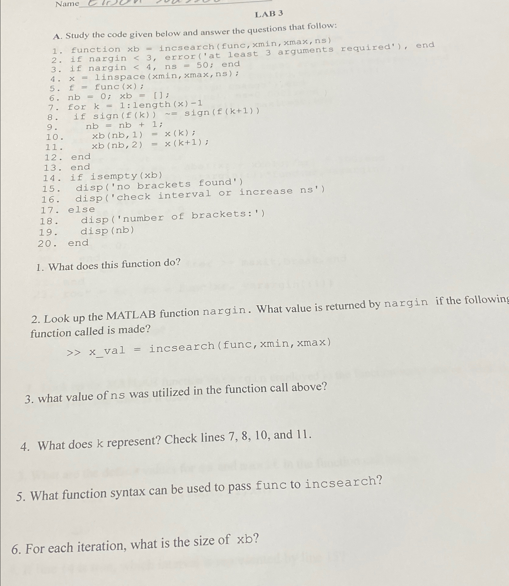 Solved LAB 3A. ﻿Study the code given below and answer the | Chegg.com