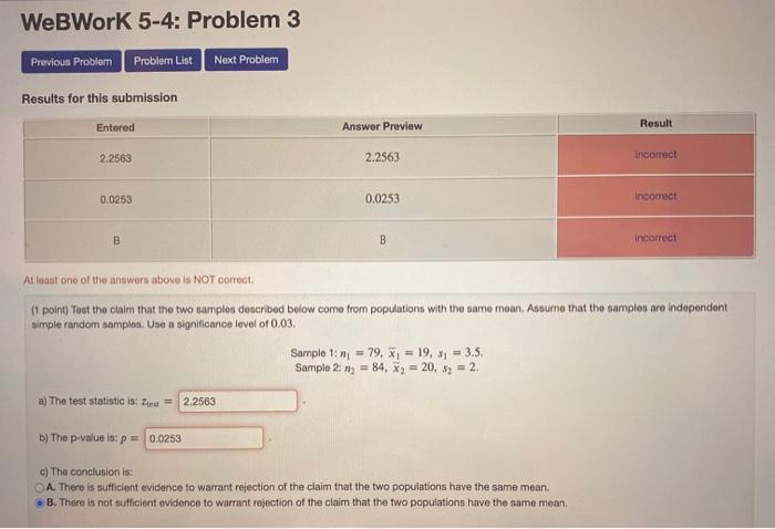 Solved WeBWork 5-4: Problem 3 Previous Problem Problem List | Chegg.com
