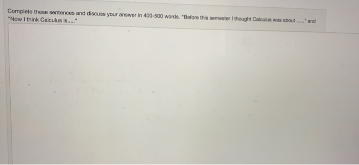 Complete these sentences and discuss your answer in | Chegg.com