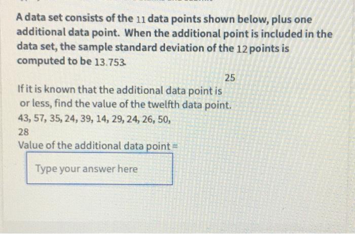 Solved A data set consists of the 11 data points shown | Chegg.com