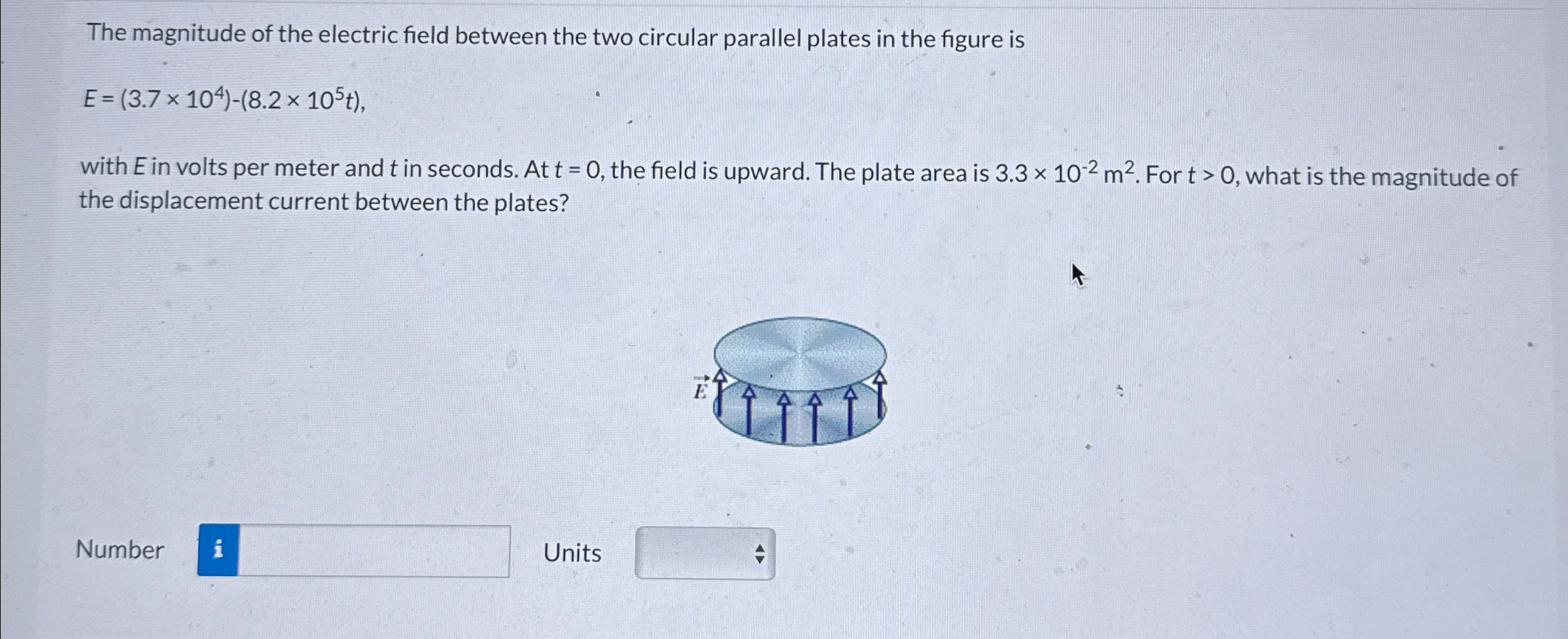 Solved The magnitude of the electric field between the two | Chegg.com