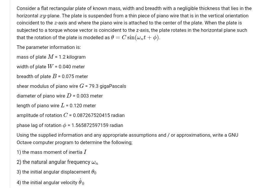 [solved]: Consider A Flat Rectangular Plate Of Kno