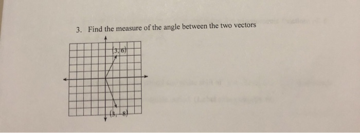 Solved 3. Find The Measure Of The Angle Between The Two | Chegg.com