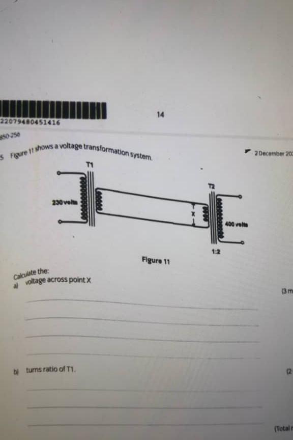 Solved Fgure 11 hows a voltage transformation | Chegg.com