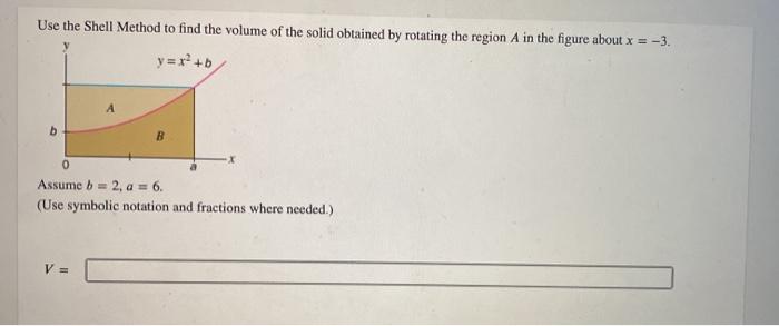 Solved Use the Shell Method to compute the volume of the | Chegg.com