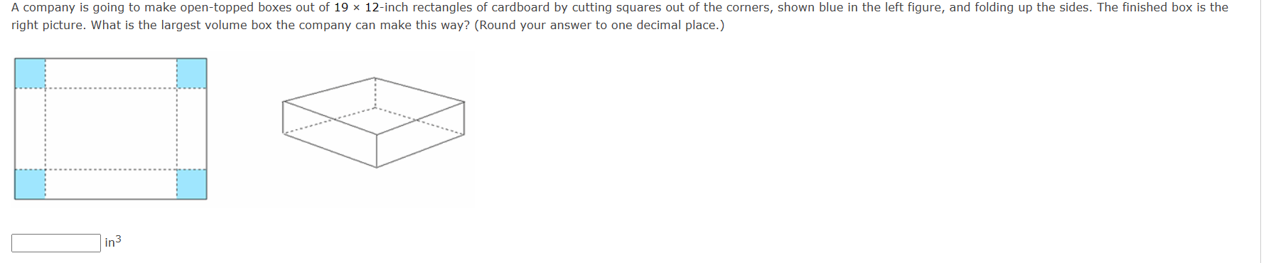 Solved right picture. What is the largest volume box the | Chegg.com
