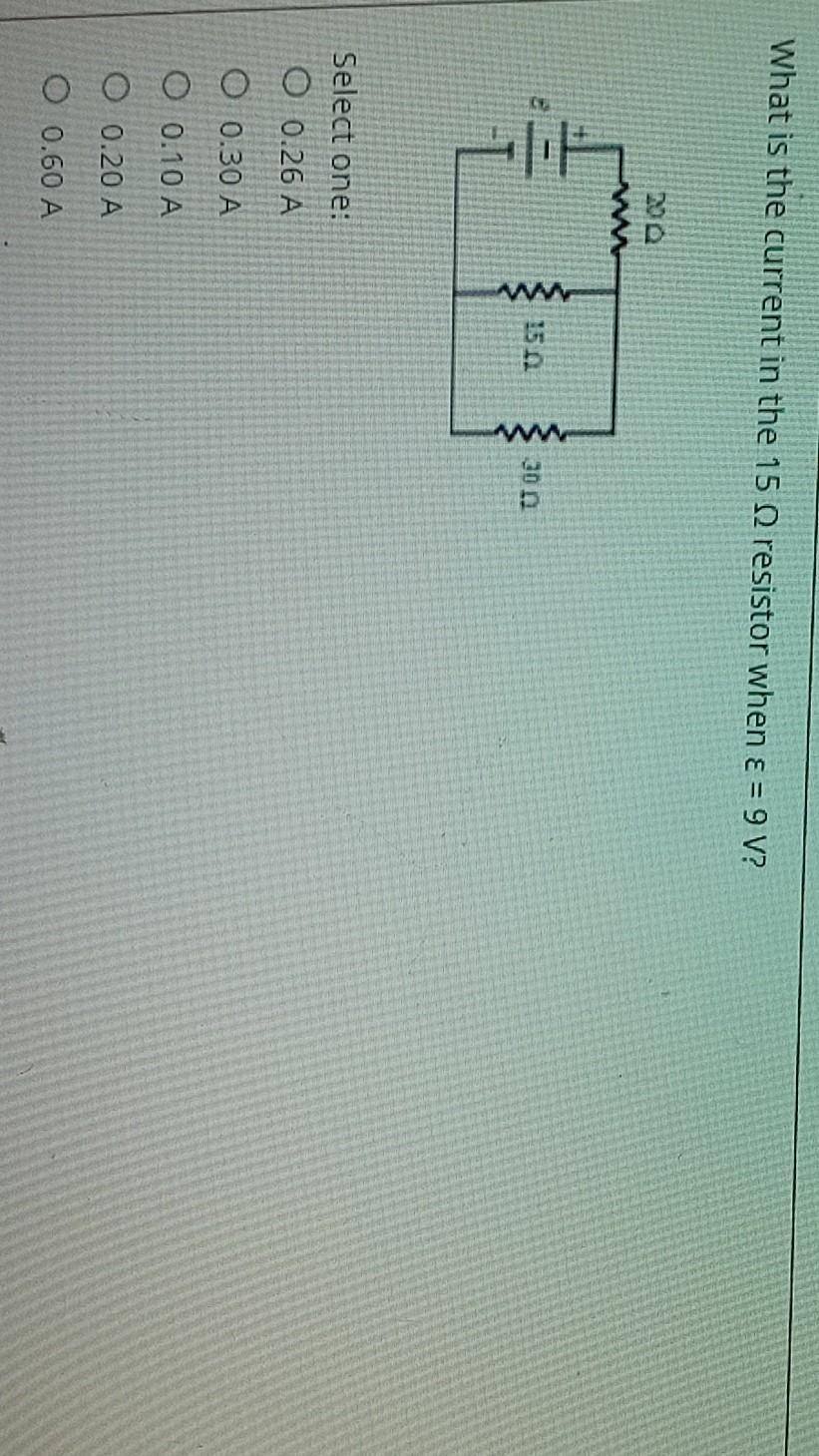 Solved What is the current in the 15 e resistor when ε = 9 | Chegg.com