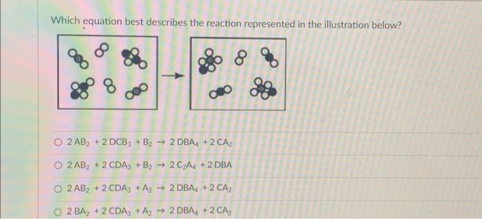 Solved Select The Equation That Best Describes The Reaction Chegg Com