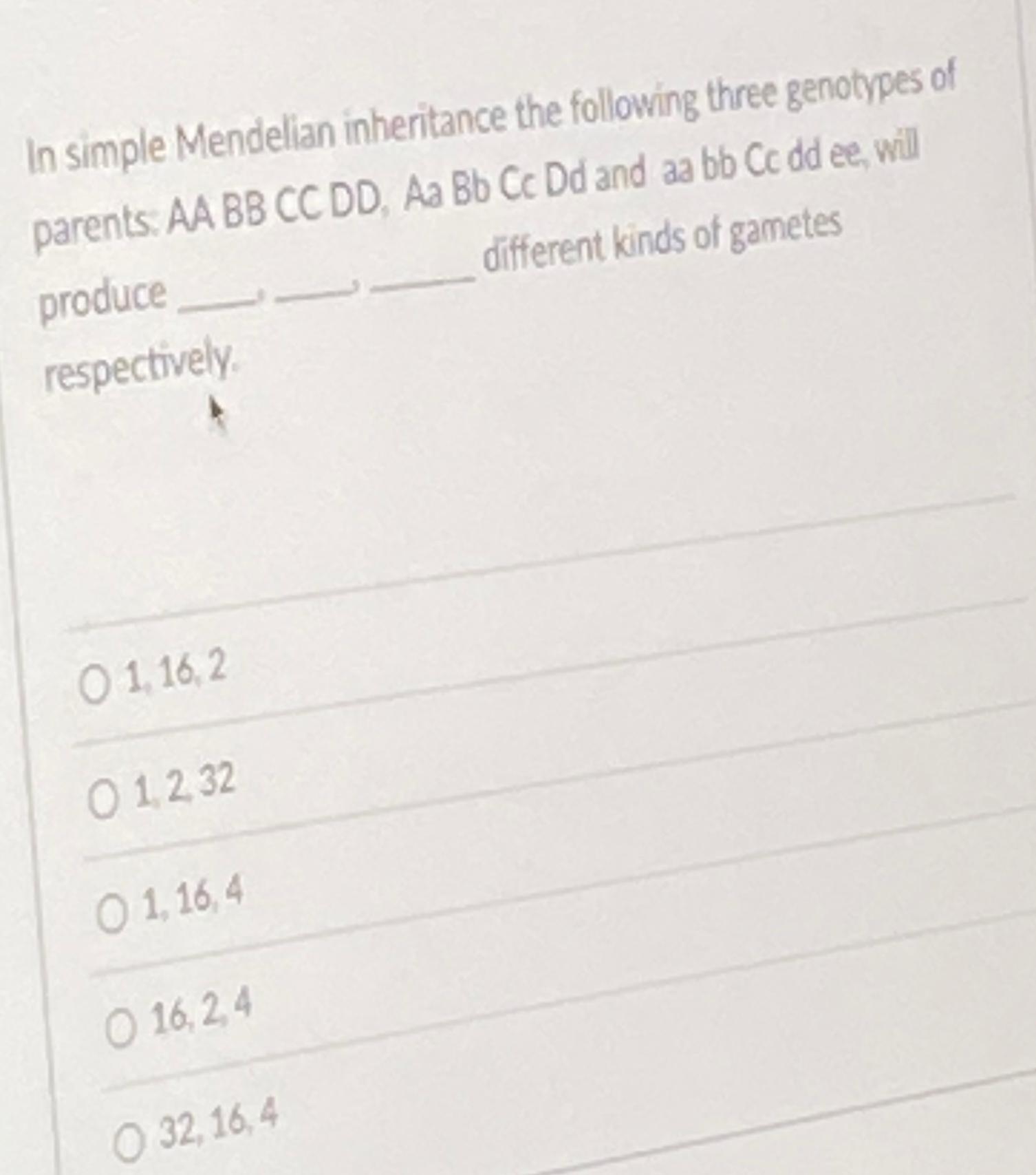 Solved In simple Mendelian inheritance the following three | Chegg.com