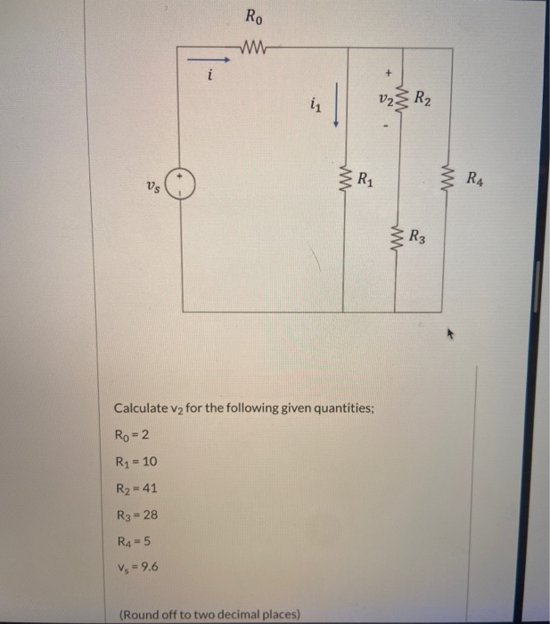 What Is R V2 Solved Ro + ii V2 R2 RA Vs R1 R3 Calculate v2 for the | Chegg.com