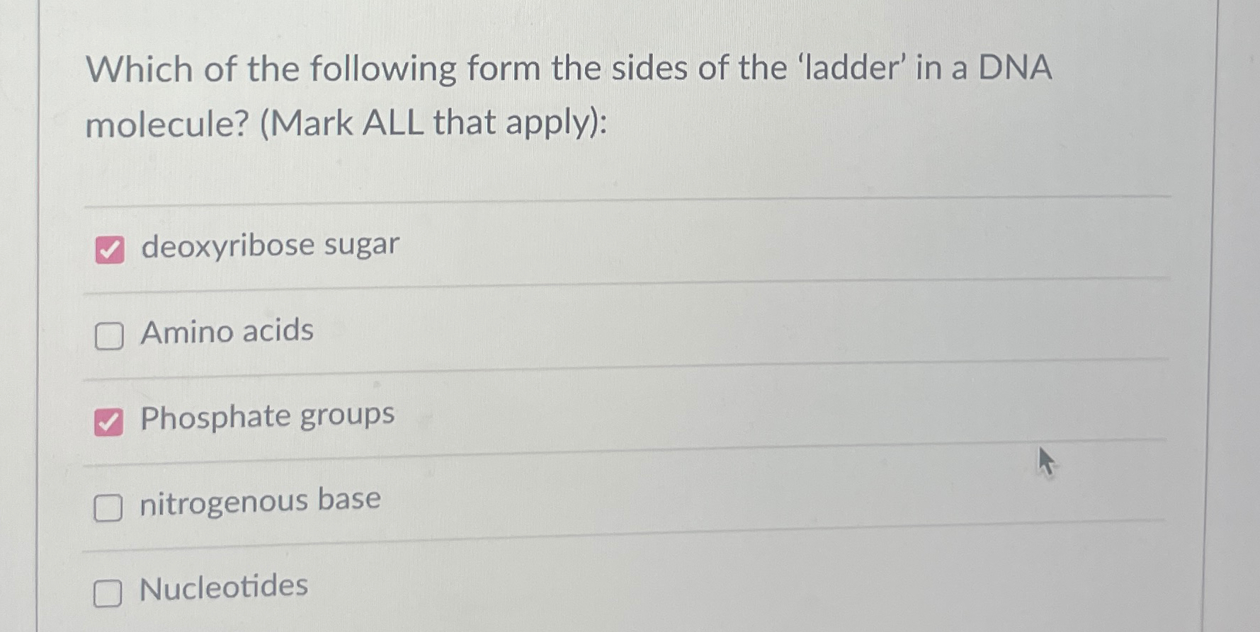 Solved Which of the following form the sides of the 'ladder' | Chegg.com