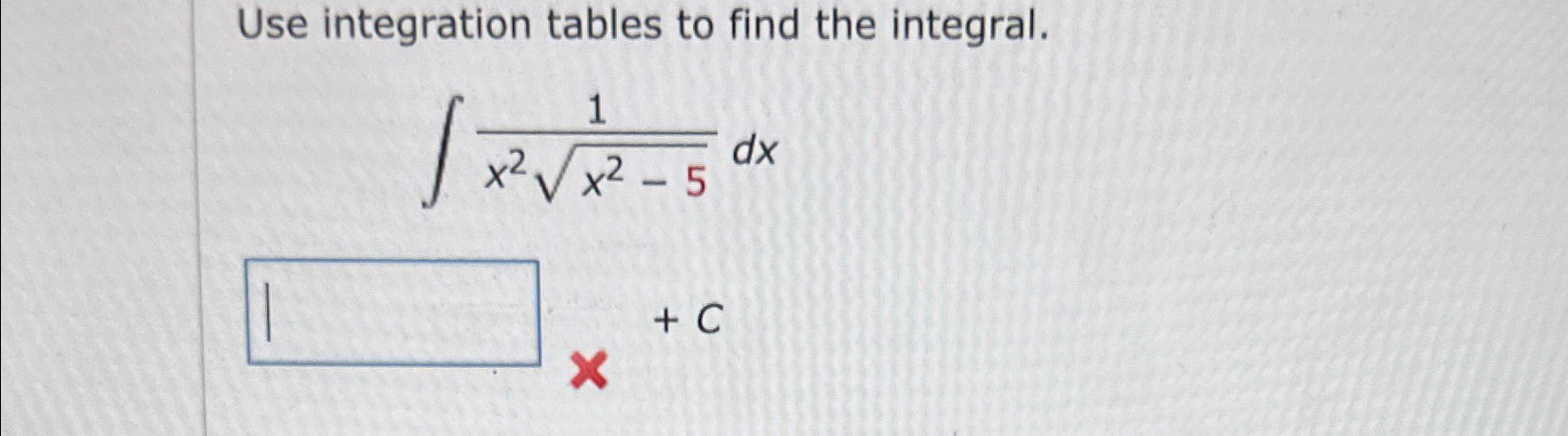 Solved Use integration tables to find the | Chegg.com