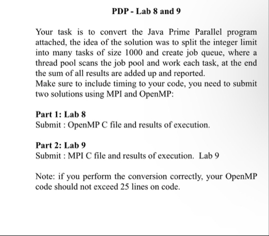 Solved PDP - ﻿Lab 8 ﻿and 9Your task is to convert the Java | Chegg.com