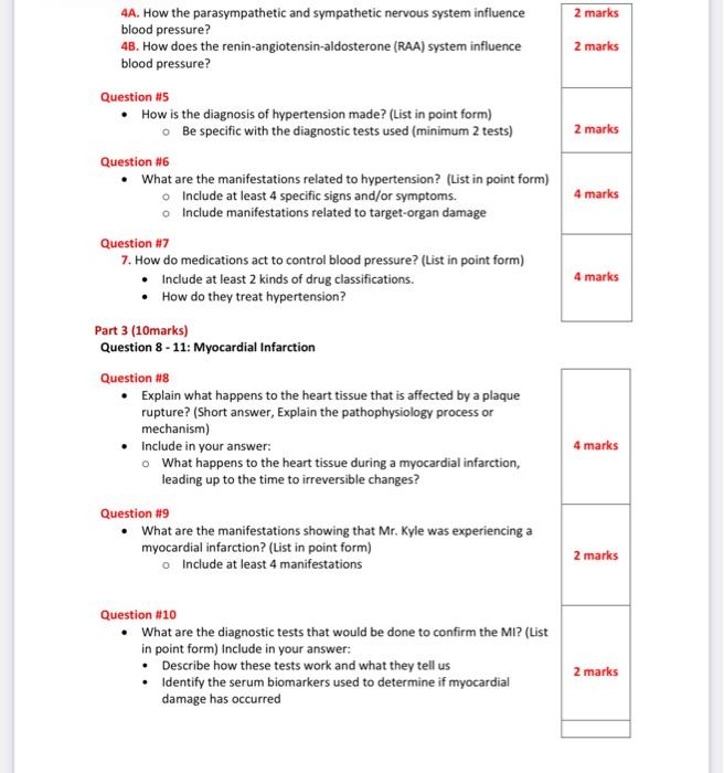 Solved 4A. How the parasympathetic and sympathetic nervous | Chegg.com