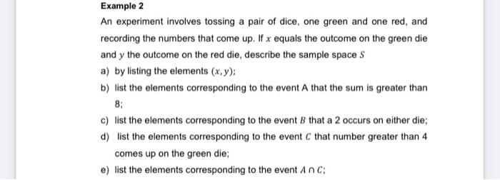 Solved An Experiment Involves Tossing A Pair Of Dice, One | Chegg.com