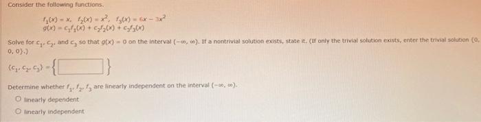 Solved Consider the following functions. 1,(x)= x (x) = x, | Chegg.com