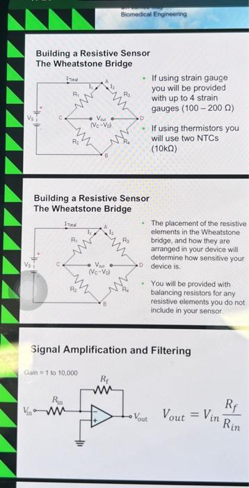Building a Resistive Sensor The Wheatstone Bridge If | Chegg.com