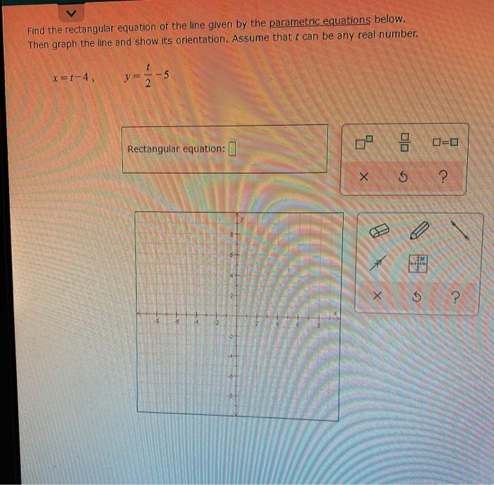 Solved Find the rectangular equation of the line given by | Chegg.com