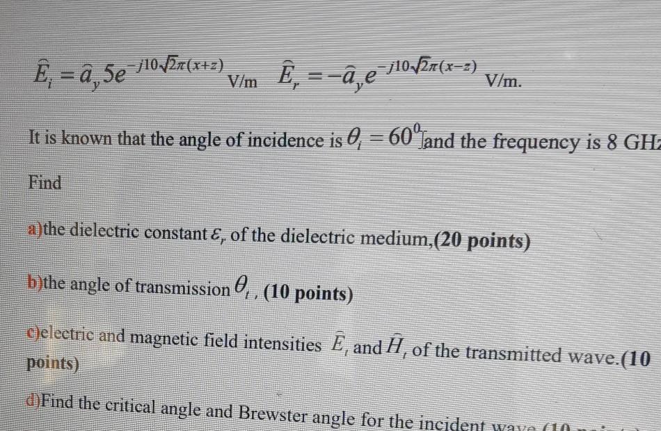 Solved 2 Consider The Figure Given Below Air Reflected Chegg Com
