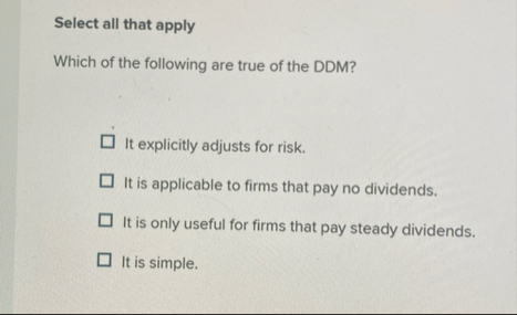 Solved Select all that applyWhich of the following are true | Chegg.com