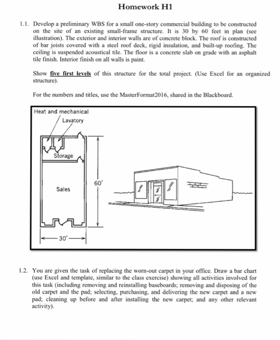 Solved Homework H1 1.1. Develop A Preliminary WBS For A | Chegg.com