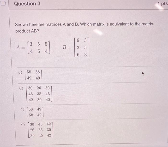 Solved ) Shown here are matrices A and B. A = -7 7 -9 -1 5 | Chegg.com