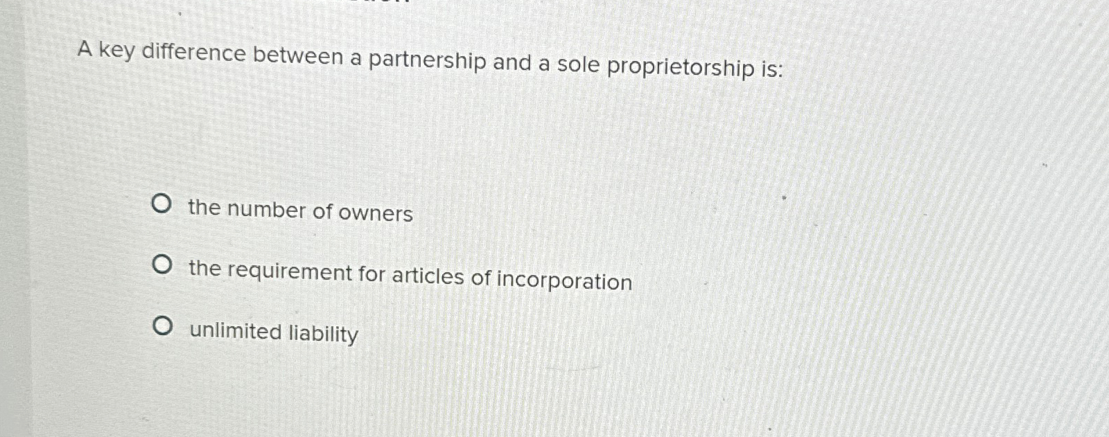 Solved A key difference between a partnership and a sole | Chegg.com
