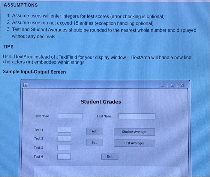Solved Use eclipse ide to create a java GUI. The GUI | Chegg.com