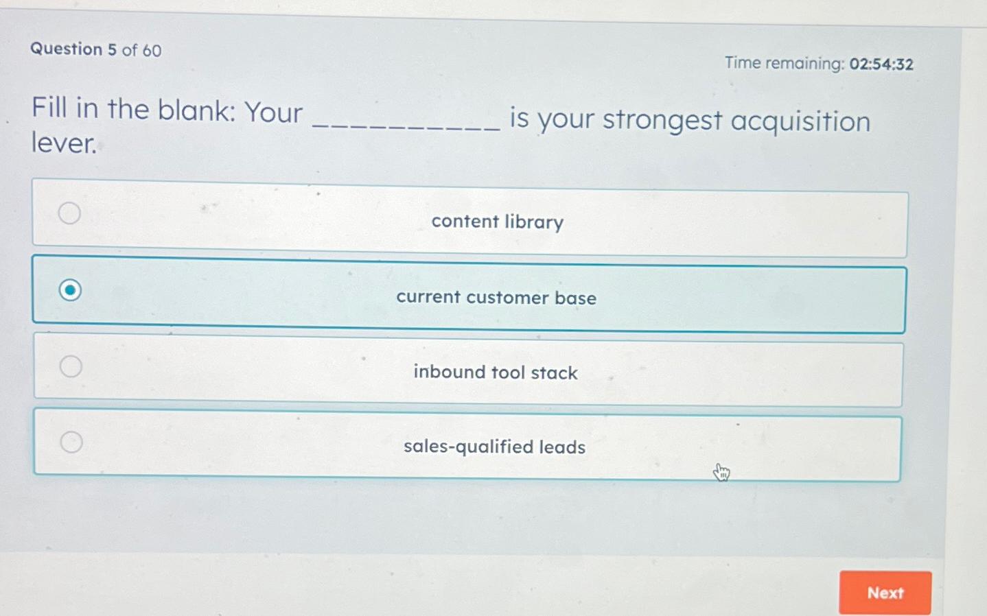 Solved Question 5 ﻿of 60Time Remaining: 02:54:32Fill In The | Chegg.com