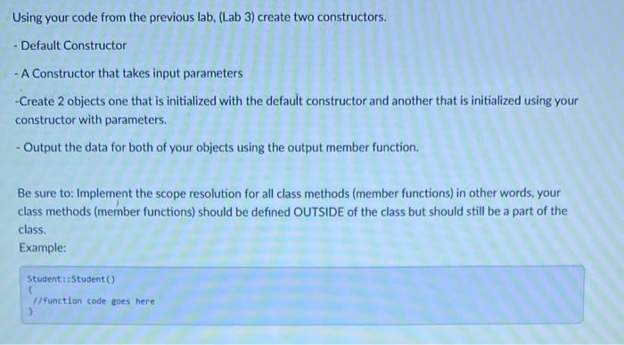 Solved To create a class with 2 class methods, and get and | Chegg.com