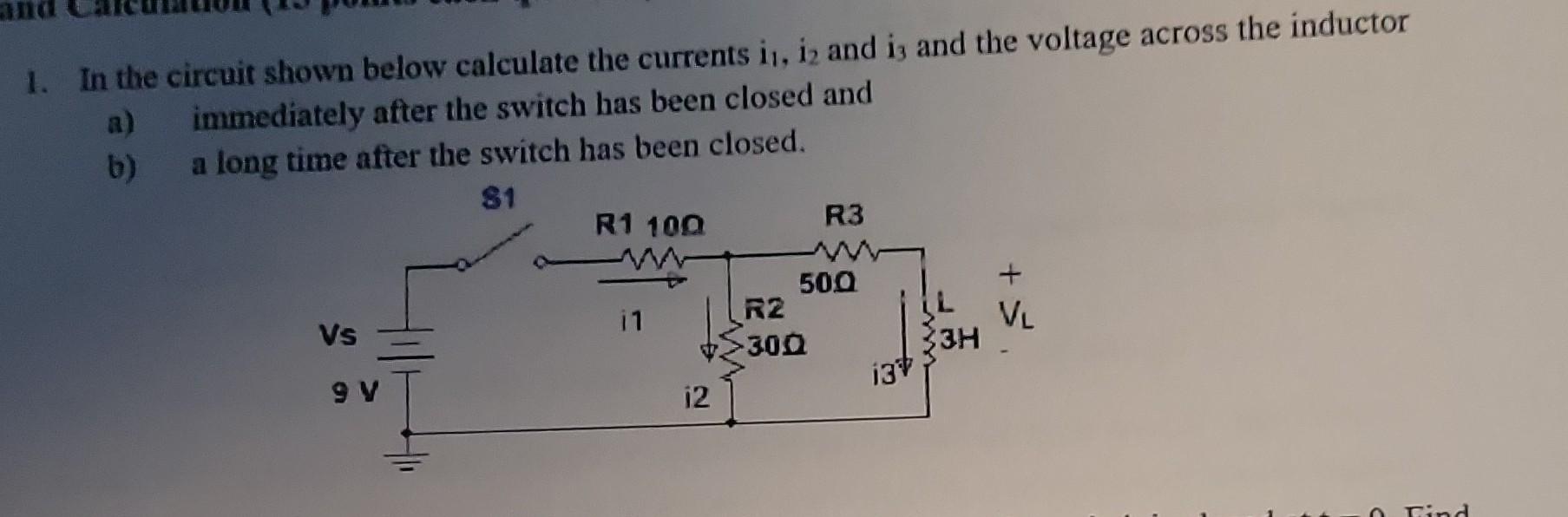 Solved 1. In the circuit shown below calculate the currents | Chegg.com