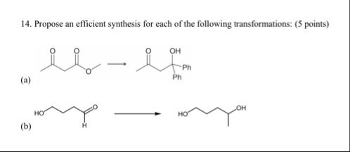 Solved Propose an efficient synthesis for each of the | Chegg.com
