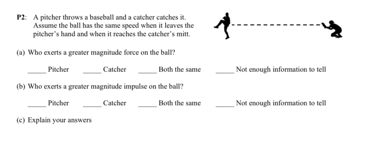 Solved P2 A pitcher throws a baseball and a catcher catches