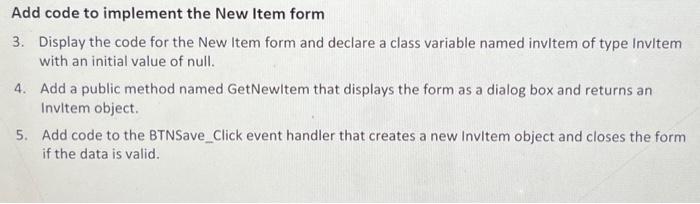 Solved In this exercise, you'll add a class to an Inventory | Chegg.com